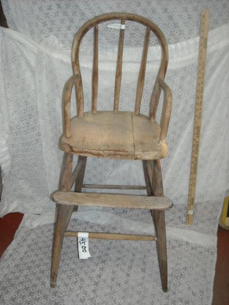 vintage wooden doll high chair